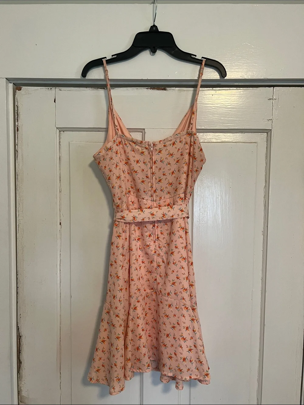 Floral Peach altar’d state Spaghetti-Strap Wrap Dress - Picture 3 of 8